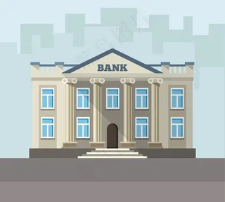 古色古香银行大楼图片