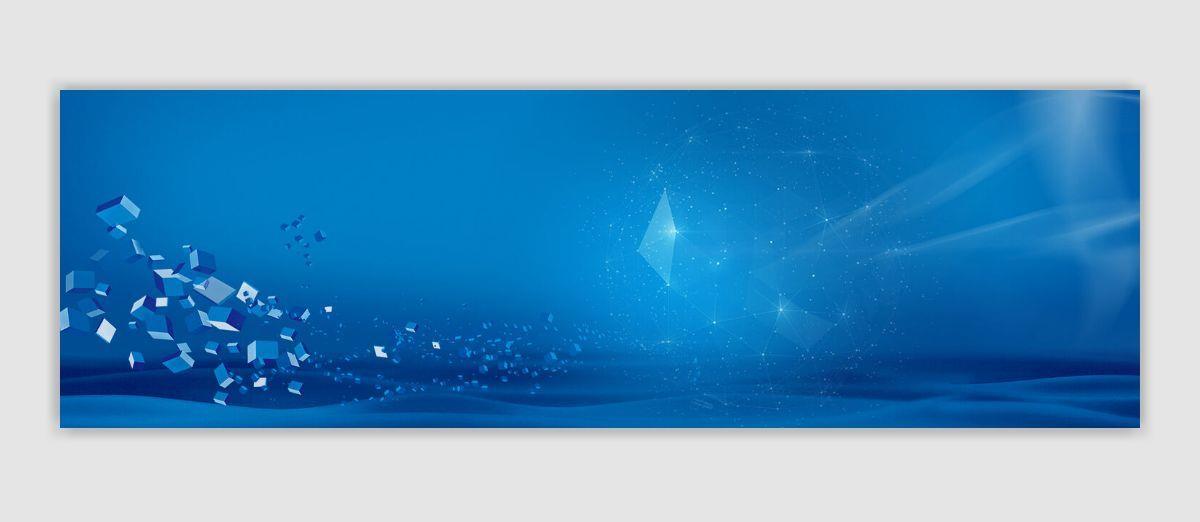 蓝色科技炫酷banner背景图片