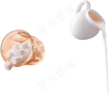 牛奶 方糖图片