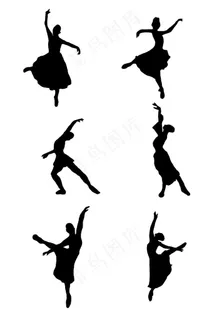 舞蹈剪影图片