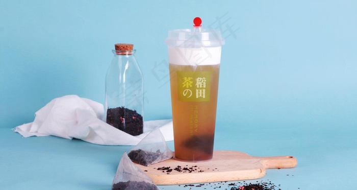 茶稻田芝士奶盖普洱图片