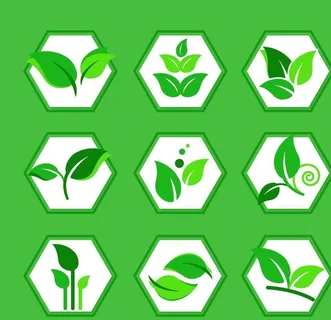 绿叶图标矢量素材图片