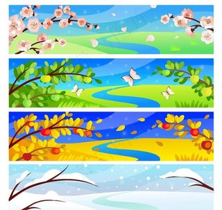 四季风景banner图片