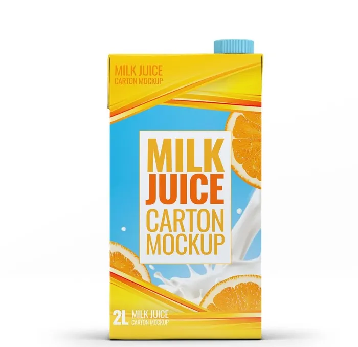 果汁包装盒样机图片(2500x2500)psd模版下载