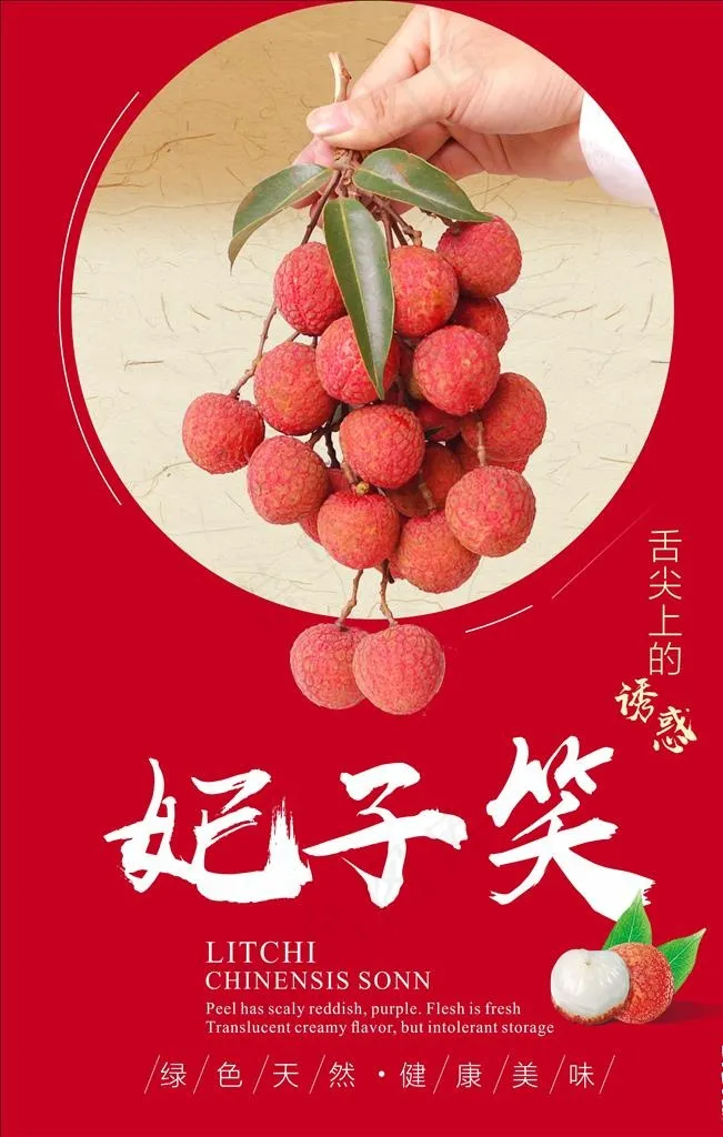 荔枝 妃子笑图片cdr矢量模版下载