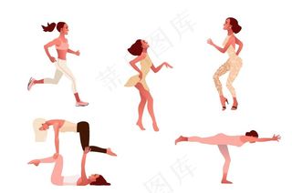 瑜伽运动人物形象图片