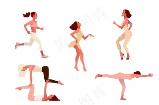 瑜伽运动人物形象图片