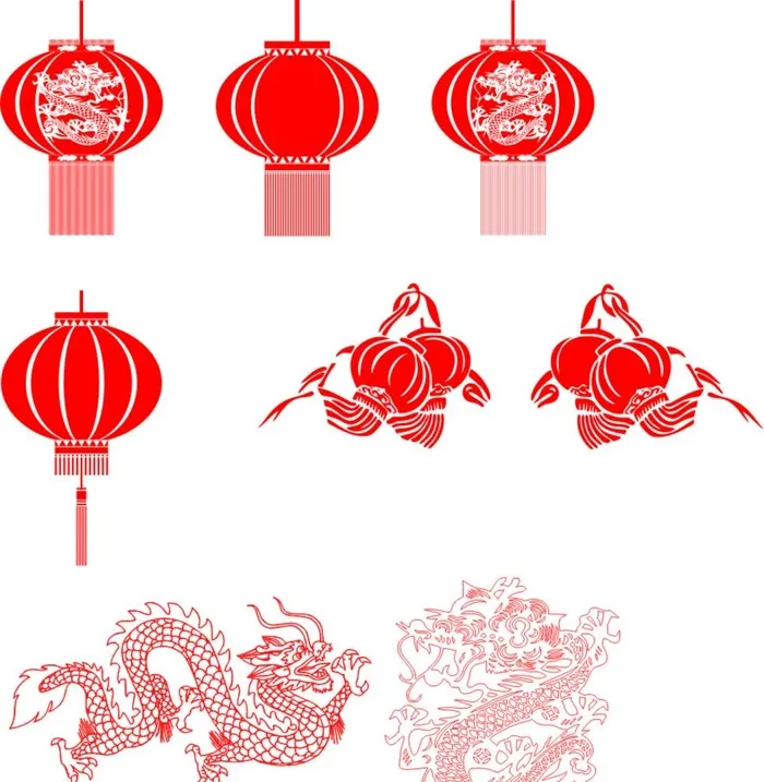 灯笼素材图片cdr矢量模版下载