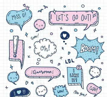 可爱语言气泡图片