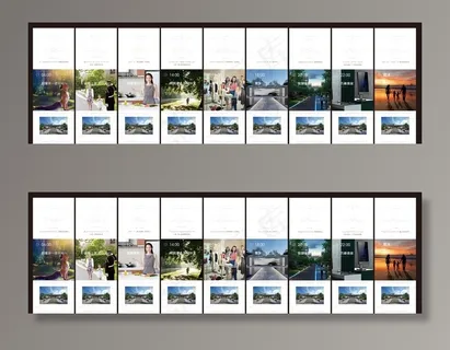 地产九宫格时间排列清新宫格长图图片