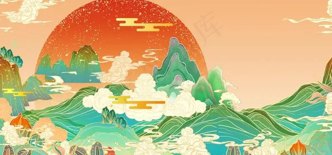 国潮风背景图片 国潮风背景图片