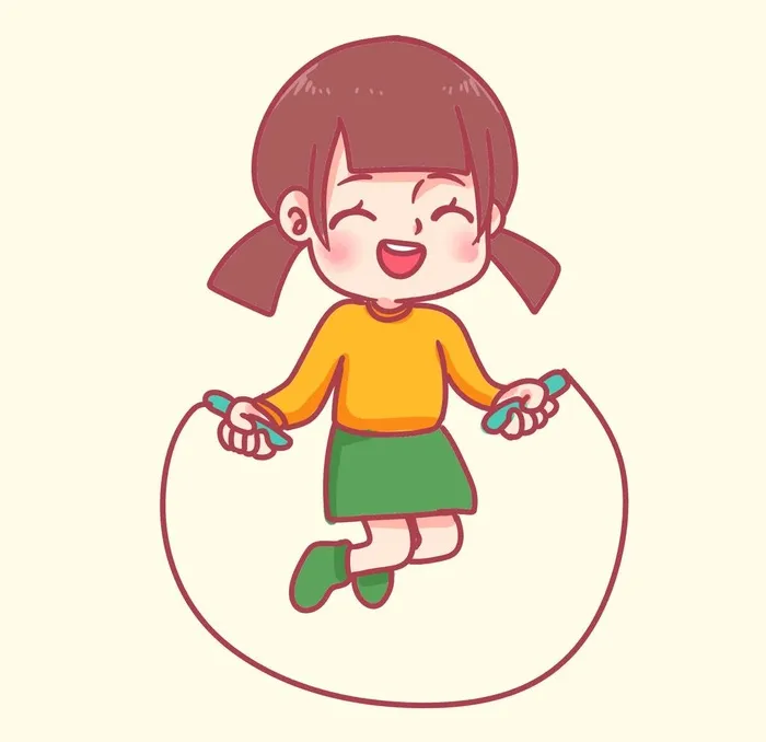 女孩跳绳 图片(3000x3000)psd模版下载
