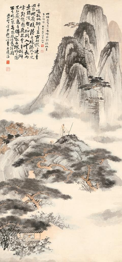 云山浩荡黄君壁玄关中堂画图片