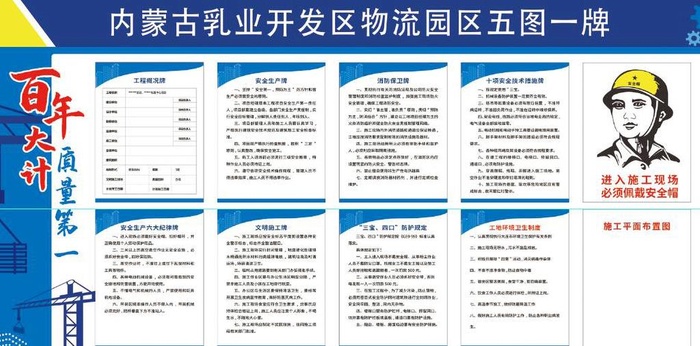 工地施工五图一牌图片(14173x5906)psd模版下载