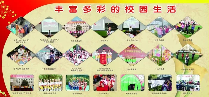 学校活动展板图片(6746x3345)psd模版下载