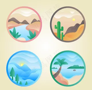 沙漠 海 海滩 装载 山 河图片