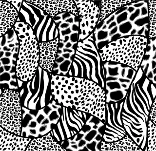 黑白几何印花素材图片