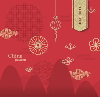 中式花纹纹理图片