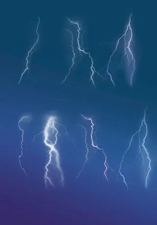 闪电免抠透明素材图片