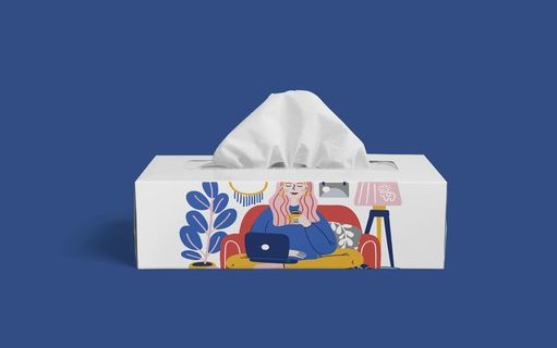 抽纸效果图样机图片