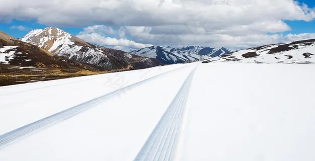 雪地 公路图片 雪地 公路图片