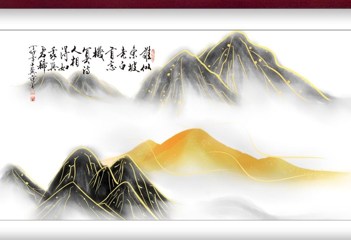 水墨山水背景图片