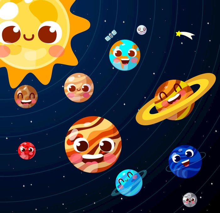 卡通行星图片ai矢量模版下载