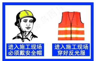 进入现场必须戴安全帽图片