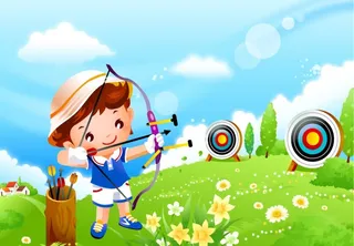 射箭比赛矢量图图片