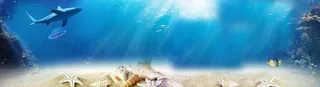 蓝色海洋背景图片