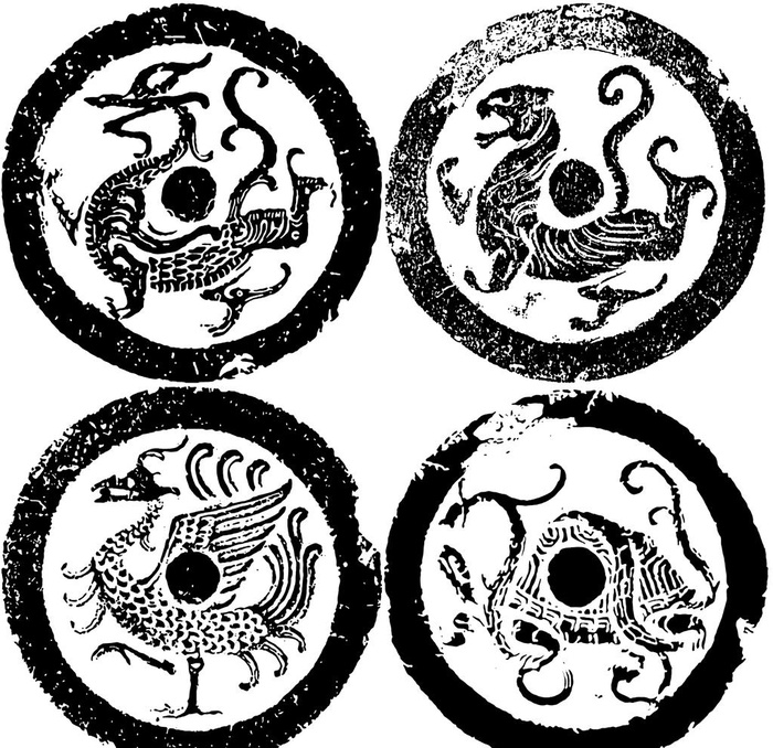 秦汉龙纹青龙白虎朱雀玄武图片