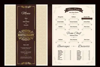 餐牌 价目表 传单图片