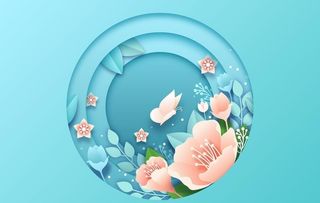 春天 花 蝴蝶  背景图片