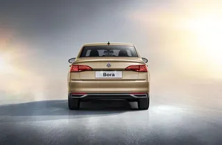 一汽大众宝来车尾海贝金psd图片