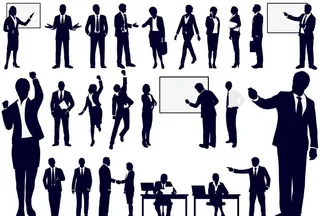 人物剪影商务图片