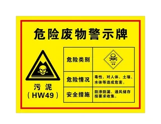 危险废物警示牌图片