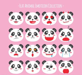 16款可爱熊猫表情头像图片