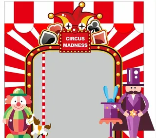 儿童节马戏团KT门头设计源文件图片