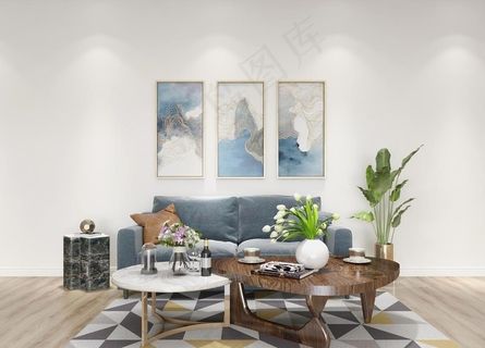 室内沙发背景墙图片