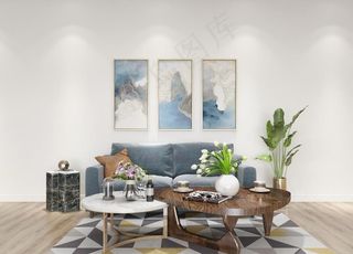 室内沙发背景墙图片