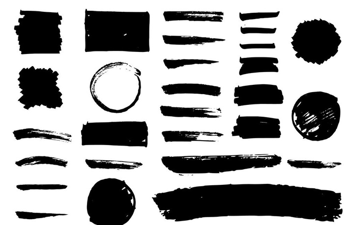 黑色毛笔笔触图片