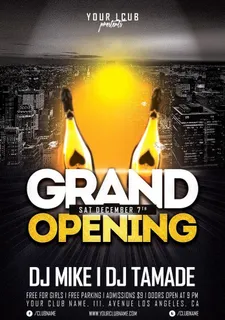 金色城市新年酒会酒吧开业海报图片