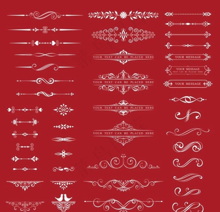 欧式花纹综合图片cdr矢量模版下载