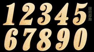 金色立体数字图片