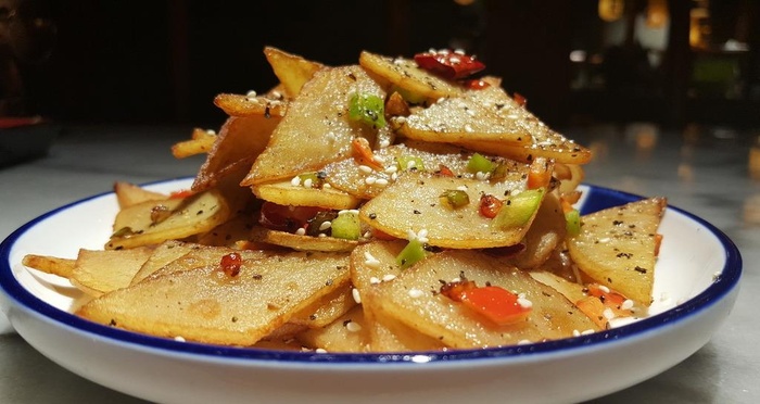 炸土豆片图片