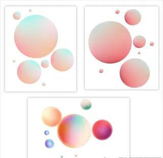 渐变漂浮球图片