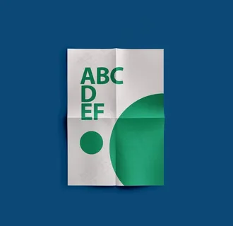 单页褶皱样机图片