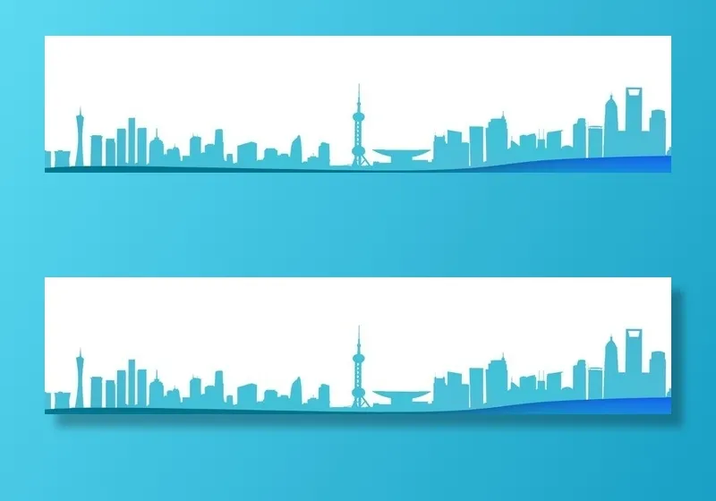 城市剪影图片(7087x1772)