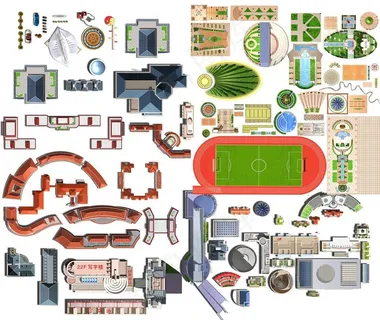 景观 平面 图例图片