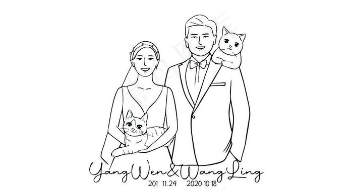 婚礼人头像LOGO图片